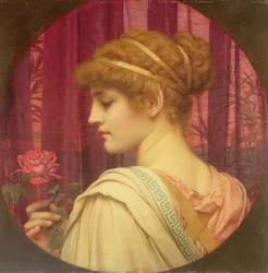 Mädchen mit roter Rose